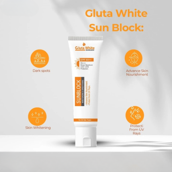 Glutawhite Sunblock Spf 60+ – Moisturizing & Brightening Uv