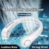 X5 Leafless Hanging Neck Fan With Adjustable Neck Band – Portable Rechargeable Neck Fan – Neck Fan For Summer (random Color)