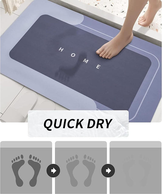 Best Quality Quick-dry Non-slip Home Mat – Absorbent, Washable Square Floor Mat For Bathroom, Kitchen & Entryway – Random Color