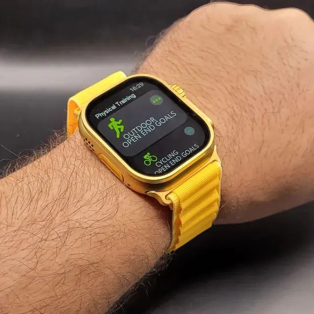G9 Ultra Pro Smart Watch ( Golden Edition ) Smartwatch With 3 Straps