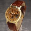 Skeleton Watch Stylish Watch Leather Strap ( Without Box )