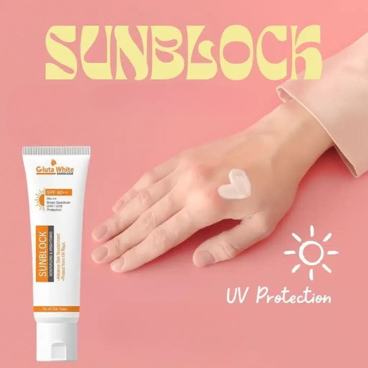 Glutawhite Sunblock Spf 60+ – Moisturizing & Brightening Uv