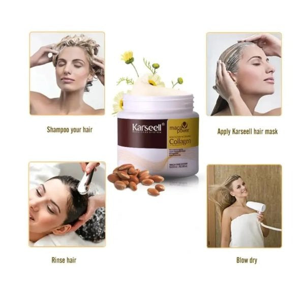 Karseell Hair Mask Collagen Treatment Cream – Deep Repair & Hydration For Damaged, Dry, And Color-treated Hair – Professional Salon-quality Nourishing Hair Care