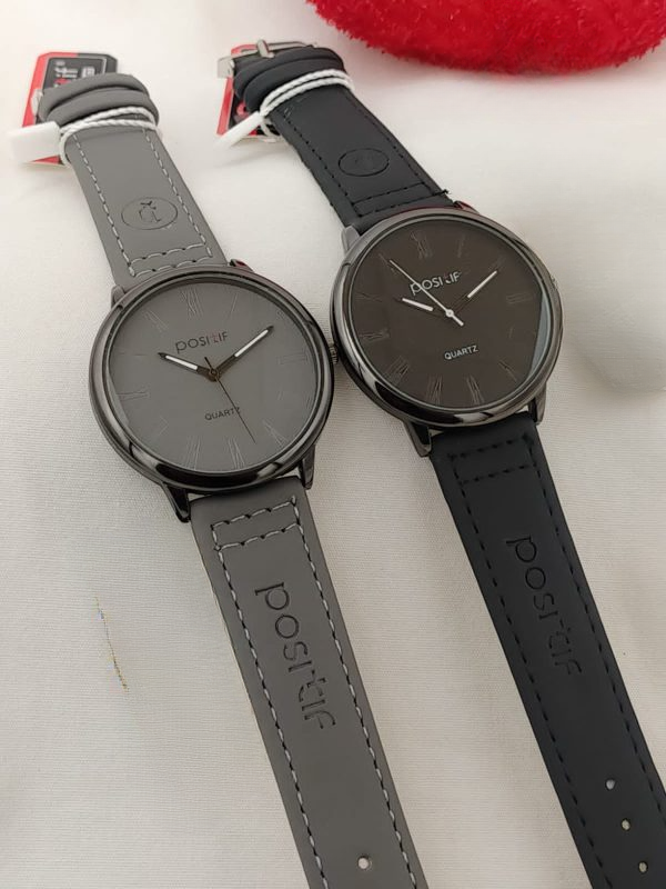 Positif Watch Leather Strap Without Box ( Random Color )