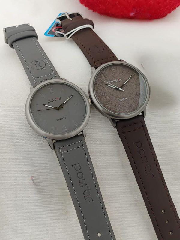 Positif Watch Leather Strap Without Box ( Random Color )