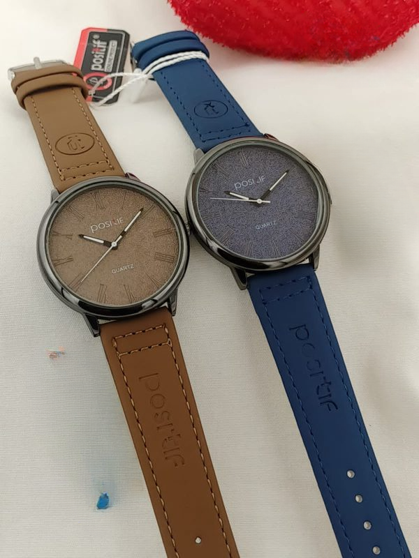Positif Watch Leather Strap Without Box ( Random Color )