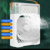 Portable Air Conditioner Fan Usb Electric Fan With Led Night Light, Fine Mist Water, And Humidifier Function | Led Night Light Water Mist – Random Color – 09 Inch
